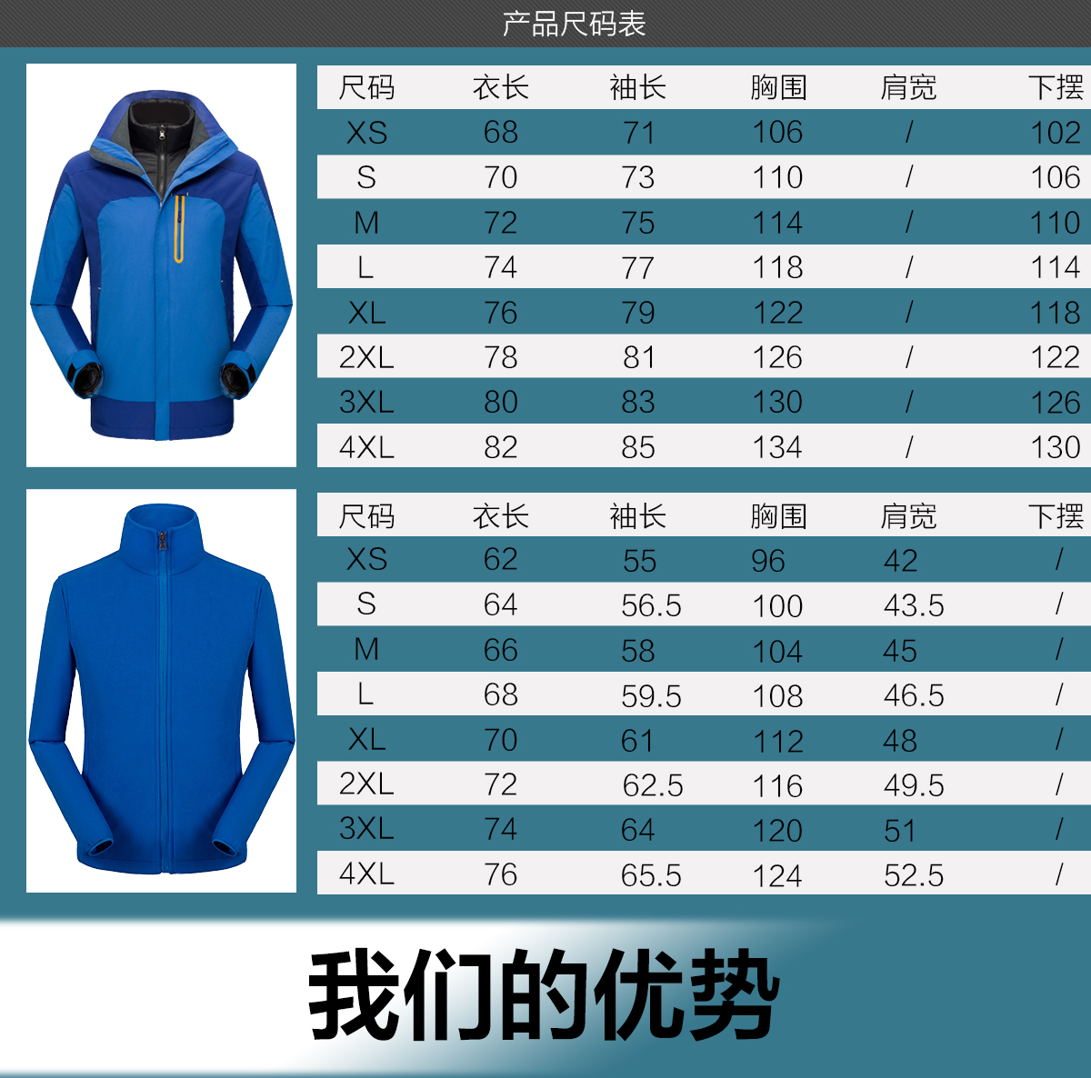冲锋衣厂家定制冲锋衣多方位模特展示 定制冲锋衣多方位模特展示