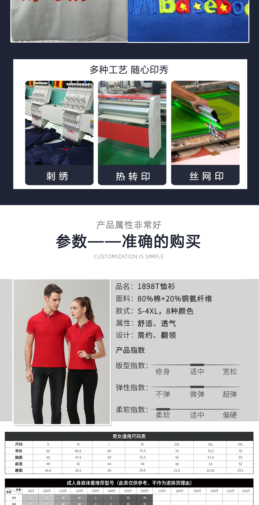 T恤衫工作服详细参数 T恤衫工作服详细参数